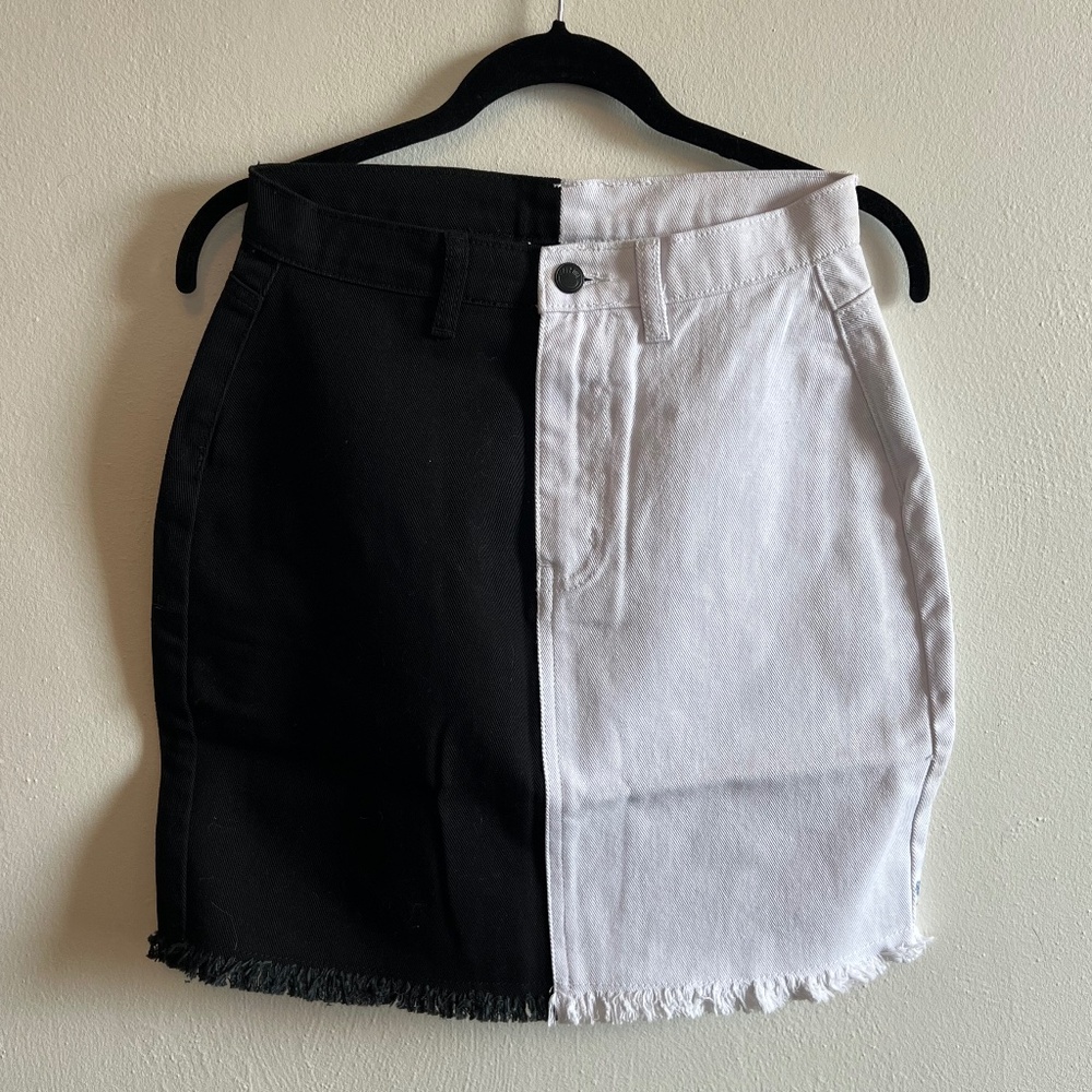 Lazy Oaf 2-Tone Denim Skirt NWT